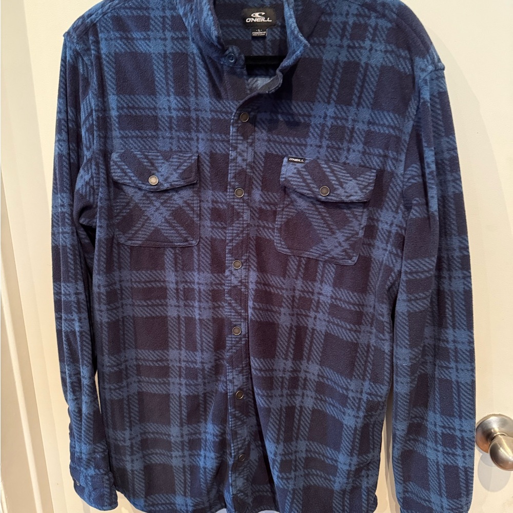 O'Neill Men's Blue Plaid Jacket